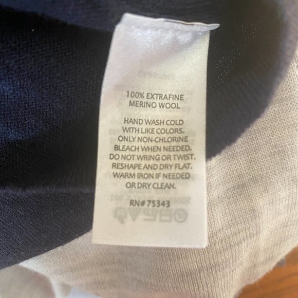 Tahari Sweaters Tahari 0 Merino Wool Sweater Colorblock Neutral